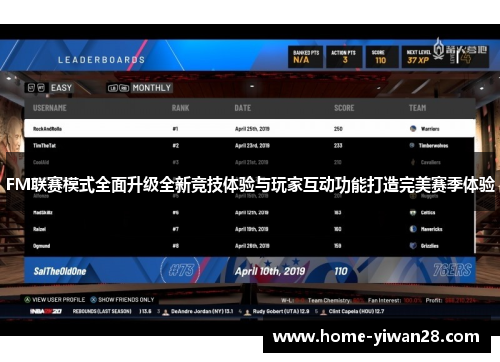 FM联赛模式全面升级全新竞技体验与玩家互动功能打造完美赛季体验